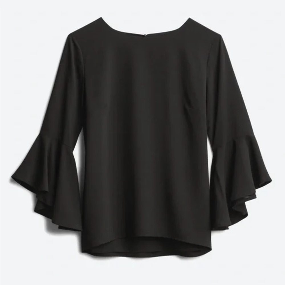 Goldray Stitchfix Black Flounce Sleeve Blouse XXL
